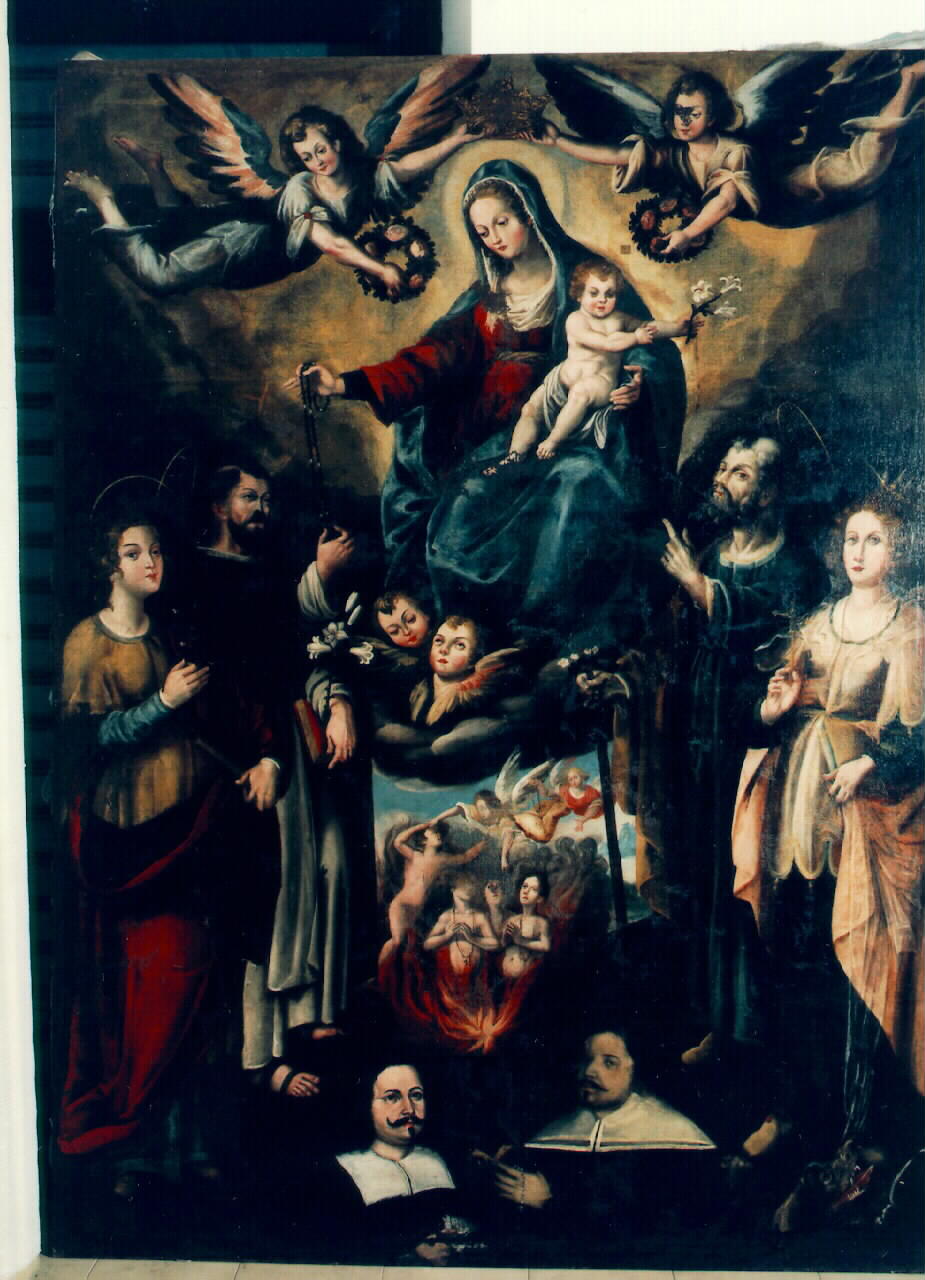 Madonna del Rosario (dipinto) - ambito siciliano (Seconda metà sec. XVII)