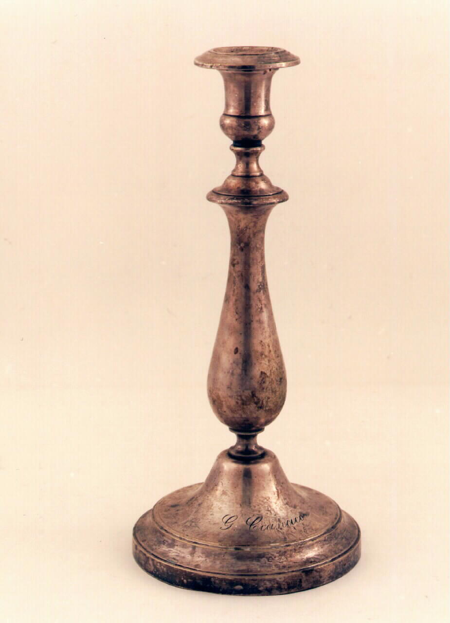 candeliere d'altare, serie - bottega siciliana (primo quarto sec. XX)