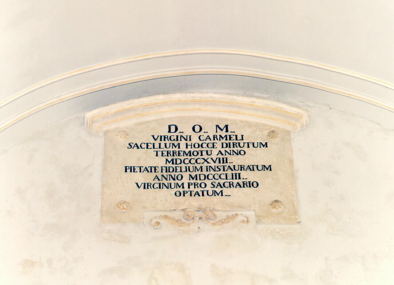 lapide - documentaria - ambito siciliano (sec. XIX)