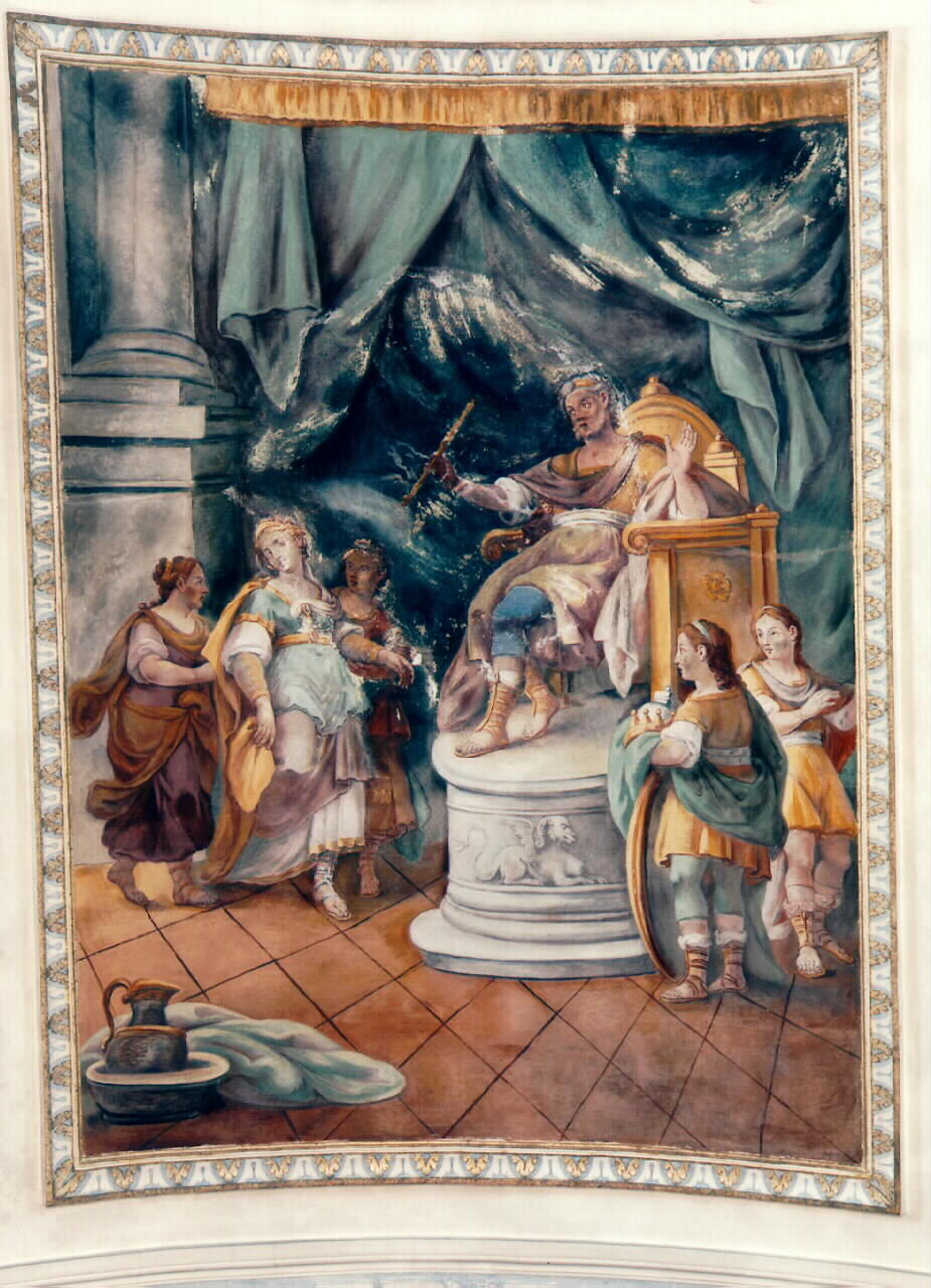 scena biblica (dipinto murale) - ambito siciliano (Metà sec. XVIII)