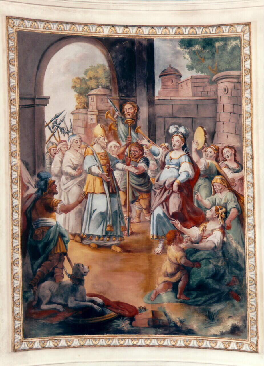 scena biblica (dipinto murale) - ambito siciliano (Metà sec. XVIII)