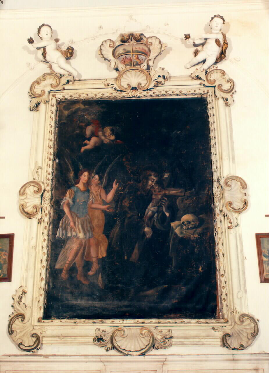 angioletti reggipalma e conchiglie (decorazione plastica) - ambito siciliano (Prima metà sec. XVIII)