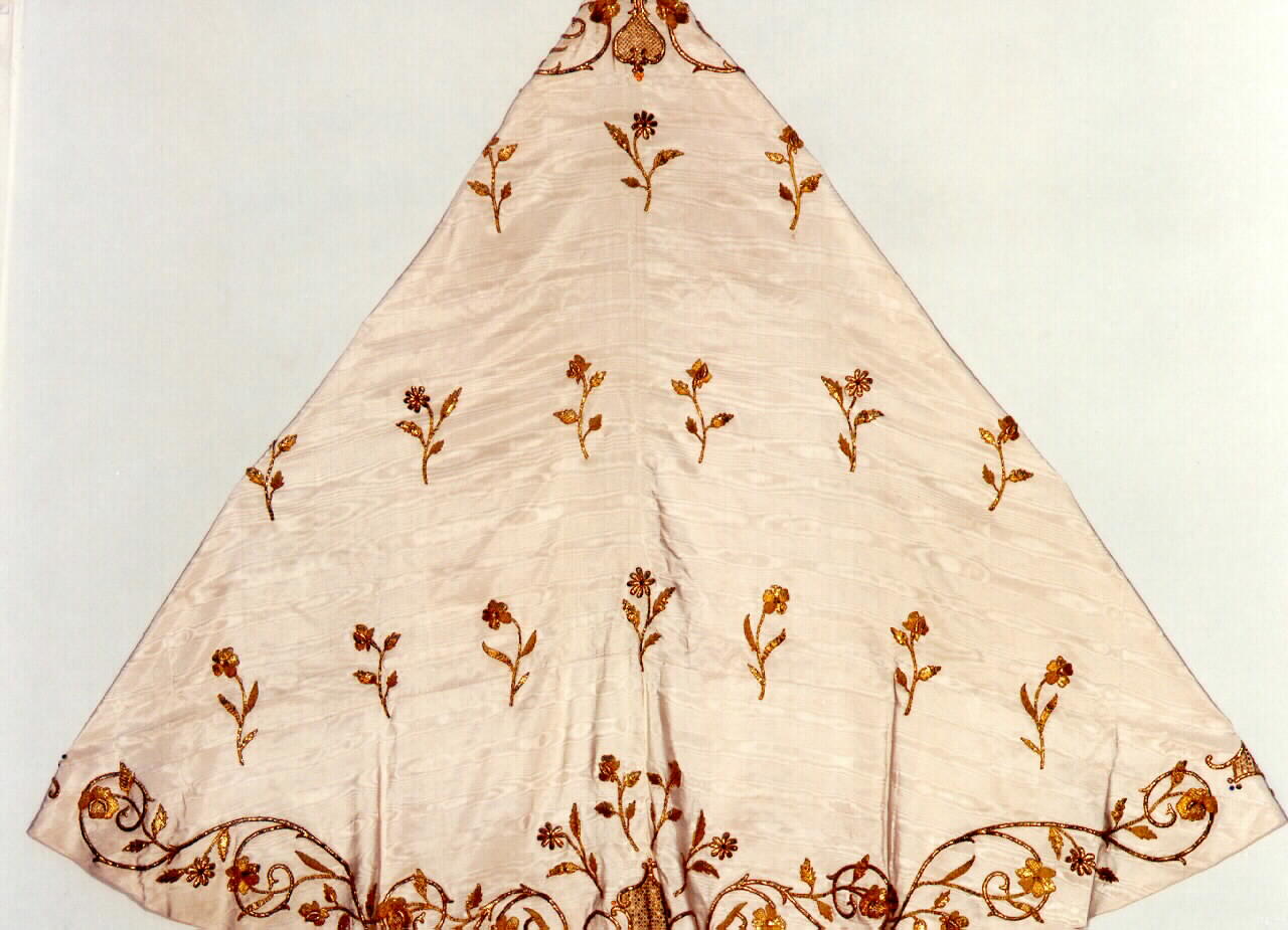 mantello (addobbo di statua) - manifattura siciliana (primo quarto sec. XX)