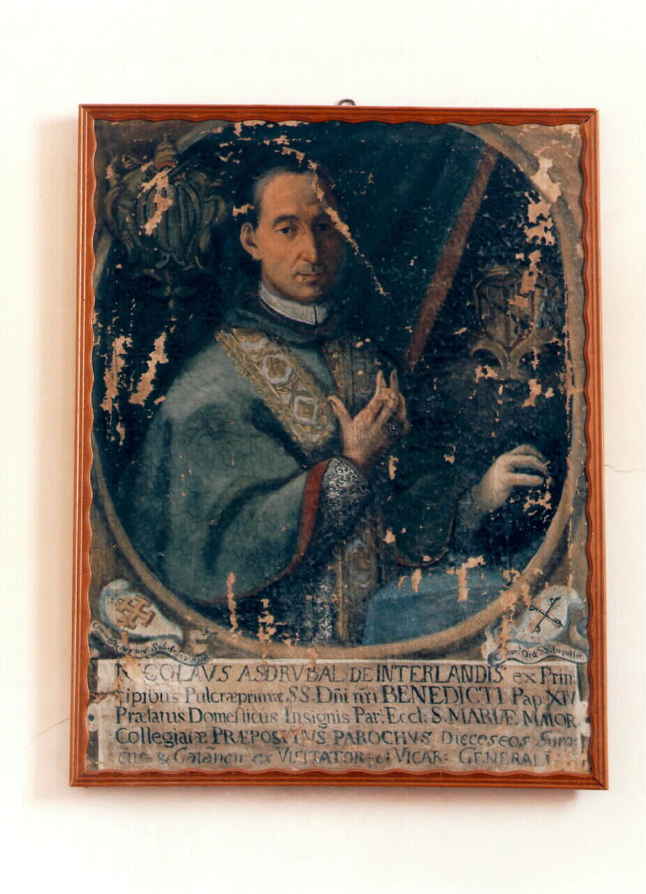 ritratto di Nicola Asdrubale Interlandi (dipinto) - ambito siciliano (Seconda metà sec. XVIII)