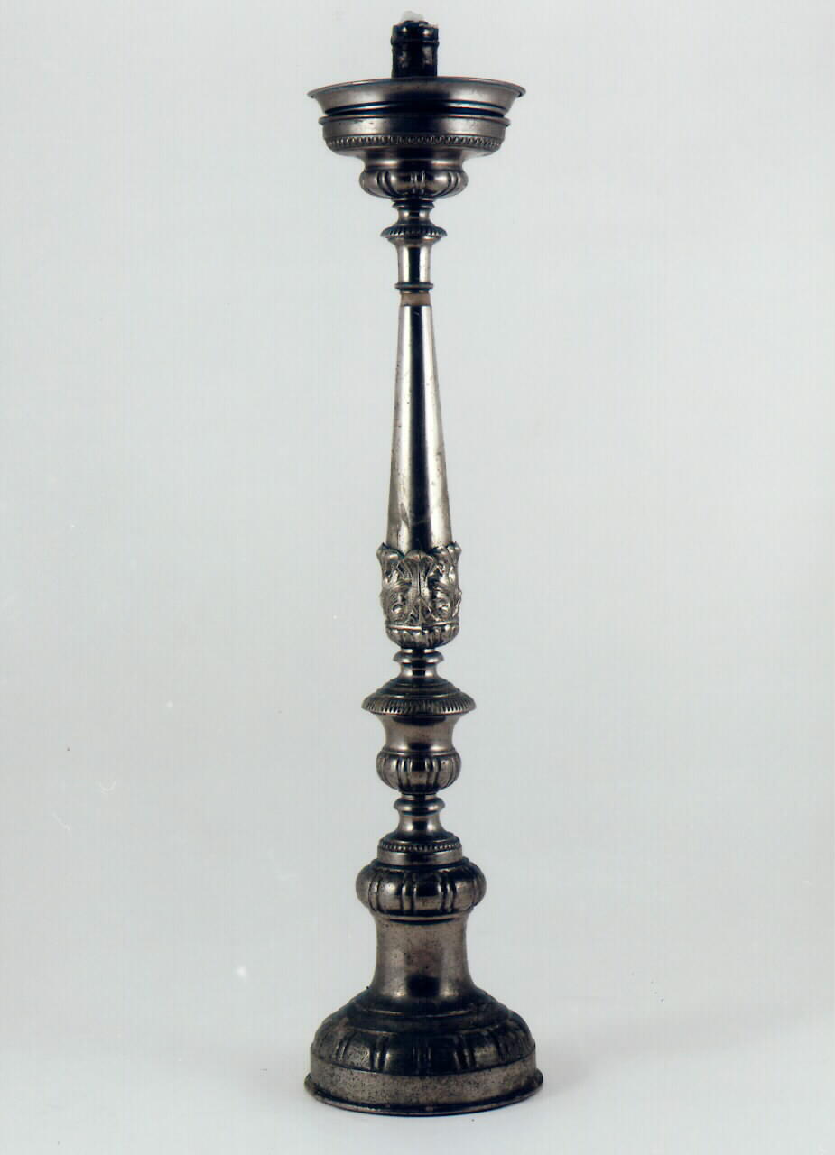 candeliere d'altare, serie - bottega siciliana (primo quarto sec. XX)