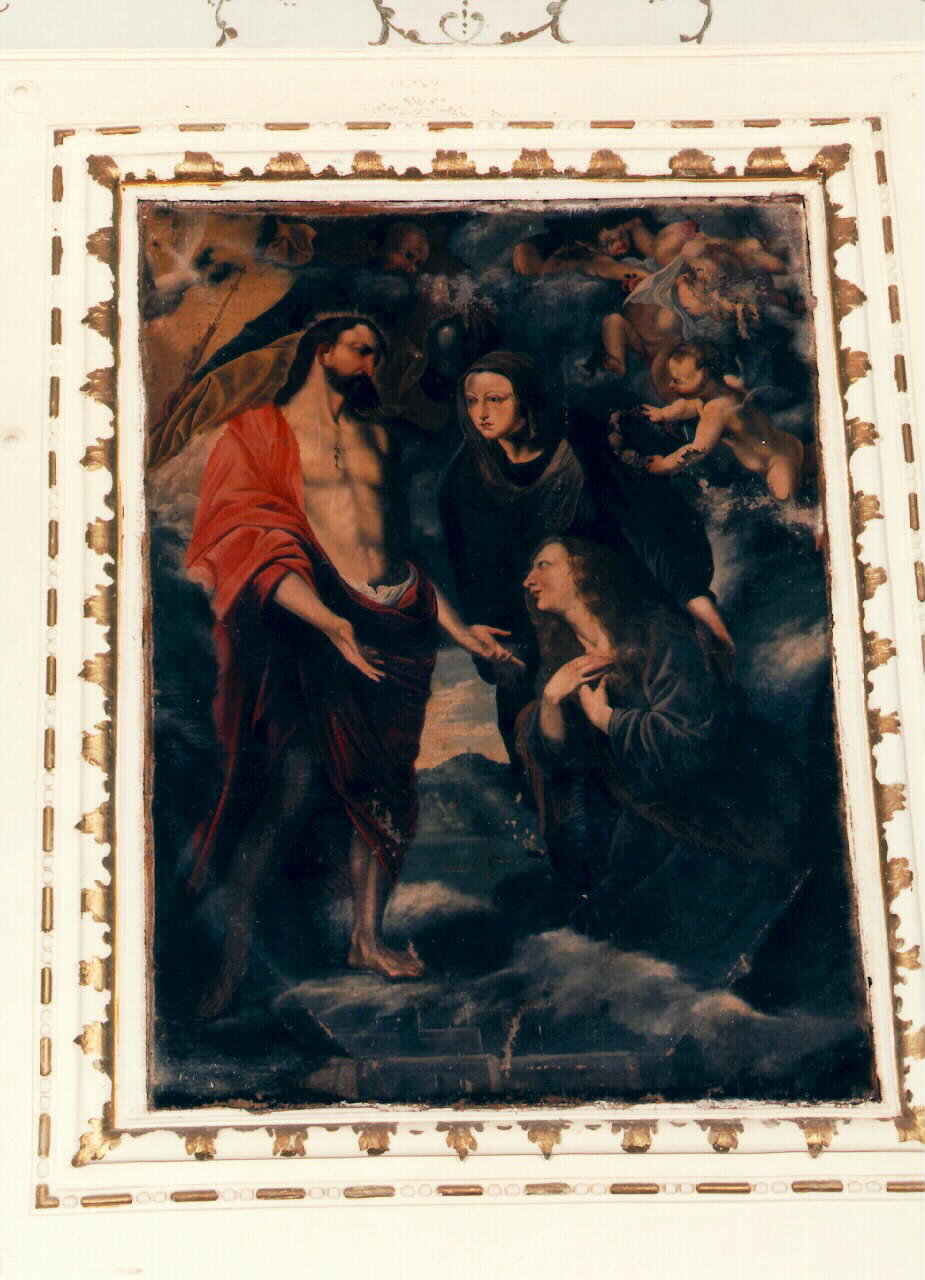 Cristo risorto, la Madonna e Santa Rosalia (dipinto) - ambito siciliano (Metà sec. XVIII)