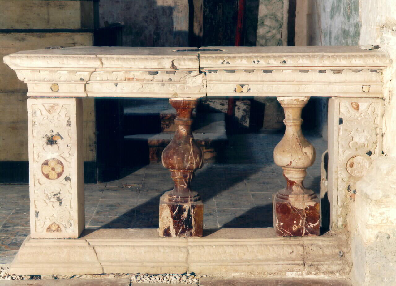 balaustrata - ambito siciliano (Fine/inizio secc. XVII/ XVIII)