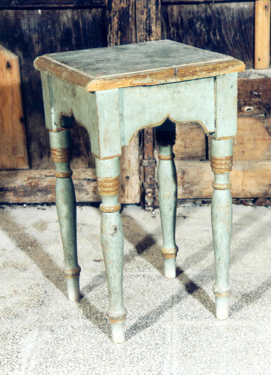 sgabello, serie - produzione siciliana (Metà sec. XIX)