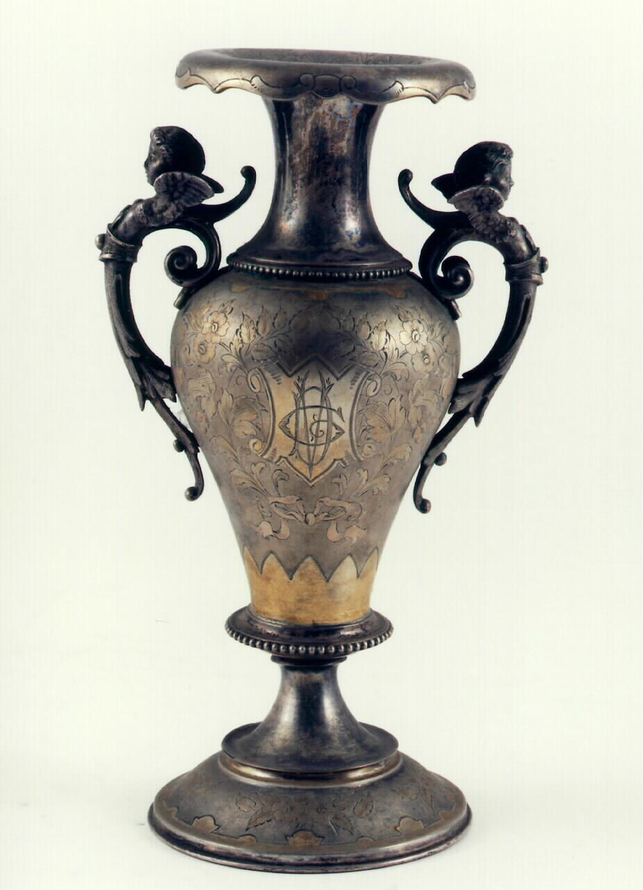 vaso portapalma, serie - bottega siciliana (sec. XX)