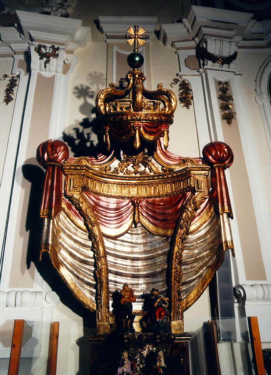trono per esposizione eucaristica - produzione siciliana (Fine/inizio secc. XVIII/ XIX)