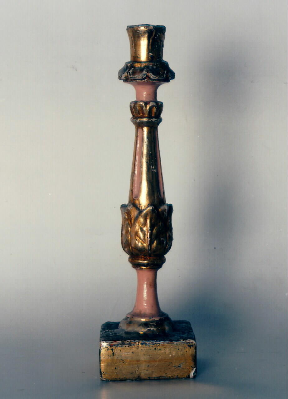 candeliere d'altare, serie - produzione siciliana (Prima metà sec. XIX)