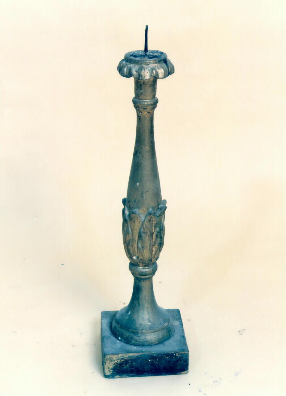 candeliere d'altare, serie - produzione siciliana (Seconda metà sec. XIX)