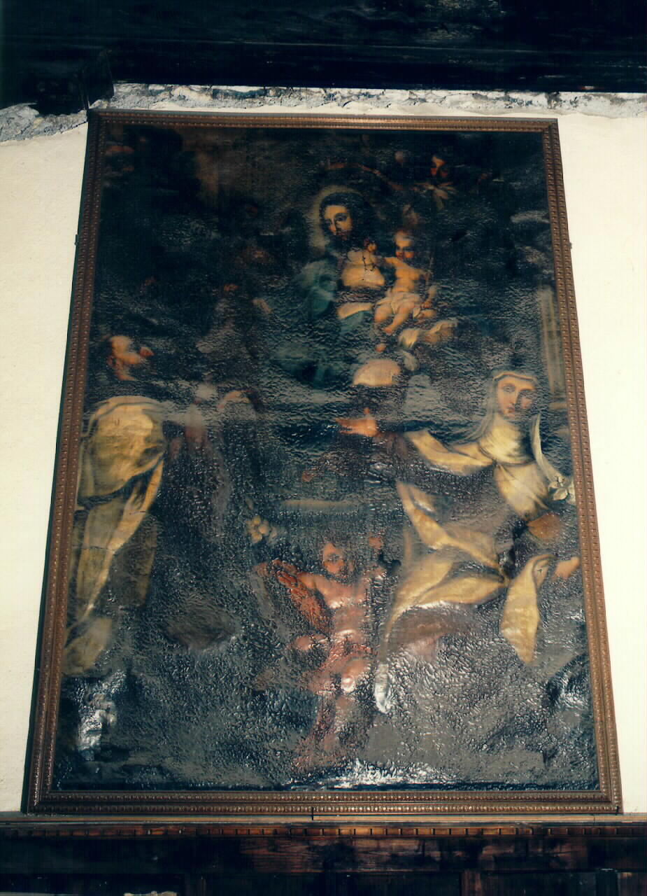 Madonna del Rosario con San Domenico e Santa Caterina da Siena (dipinto) - ambito siciliano (Seconda metà sec. XVII)