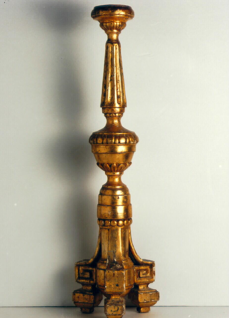 candelabro d'altare, serie - produzione siciliana (Seconda metà sec. XIX)