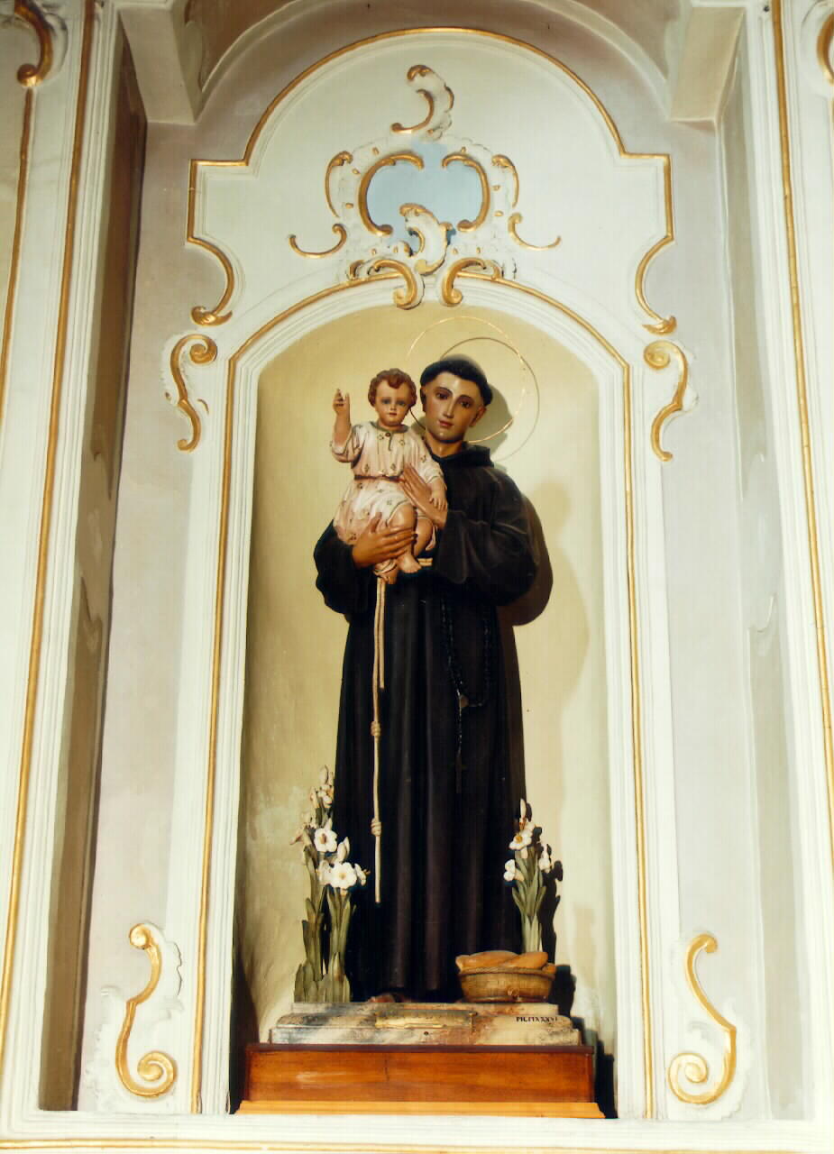 Sant'Antonio da Padova con Gesu' Bambino (statua) - ambito siciliano (sec. XX)