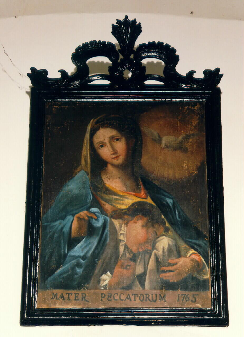 Madonna dei peccatori, Madonna e peccatore (dipinto) - ambito siciliano (sec. XVIII)