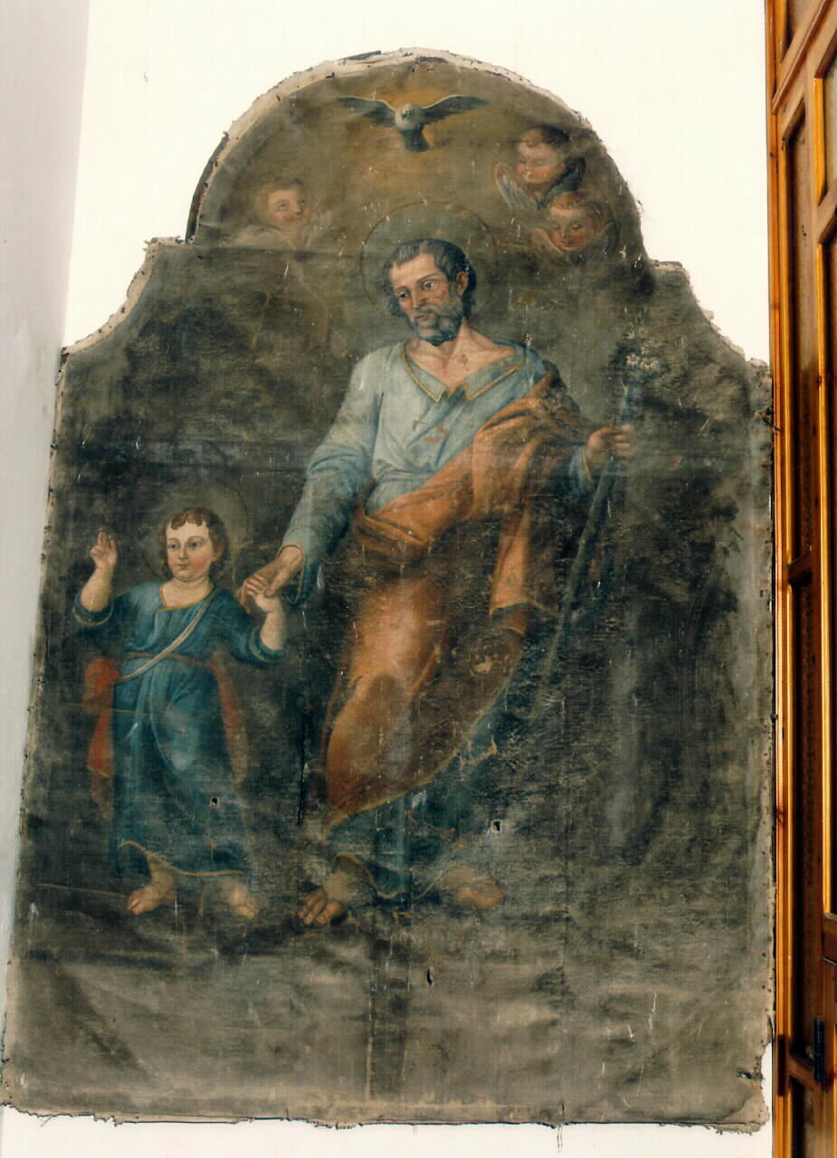 San Giuseppe con Gesu' Bambino (dipinto) - ambito siciliano (sec. XIX)