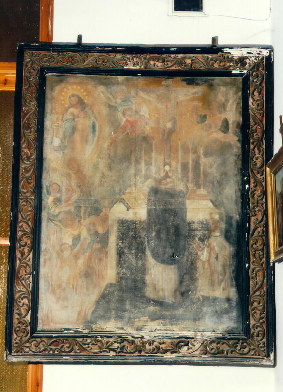 messa in suffragio delle anime del purgatorio (dipinto) - ambito siciliano (sec. XVII)