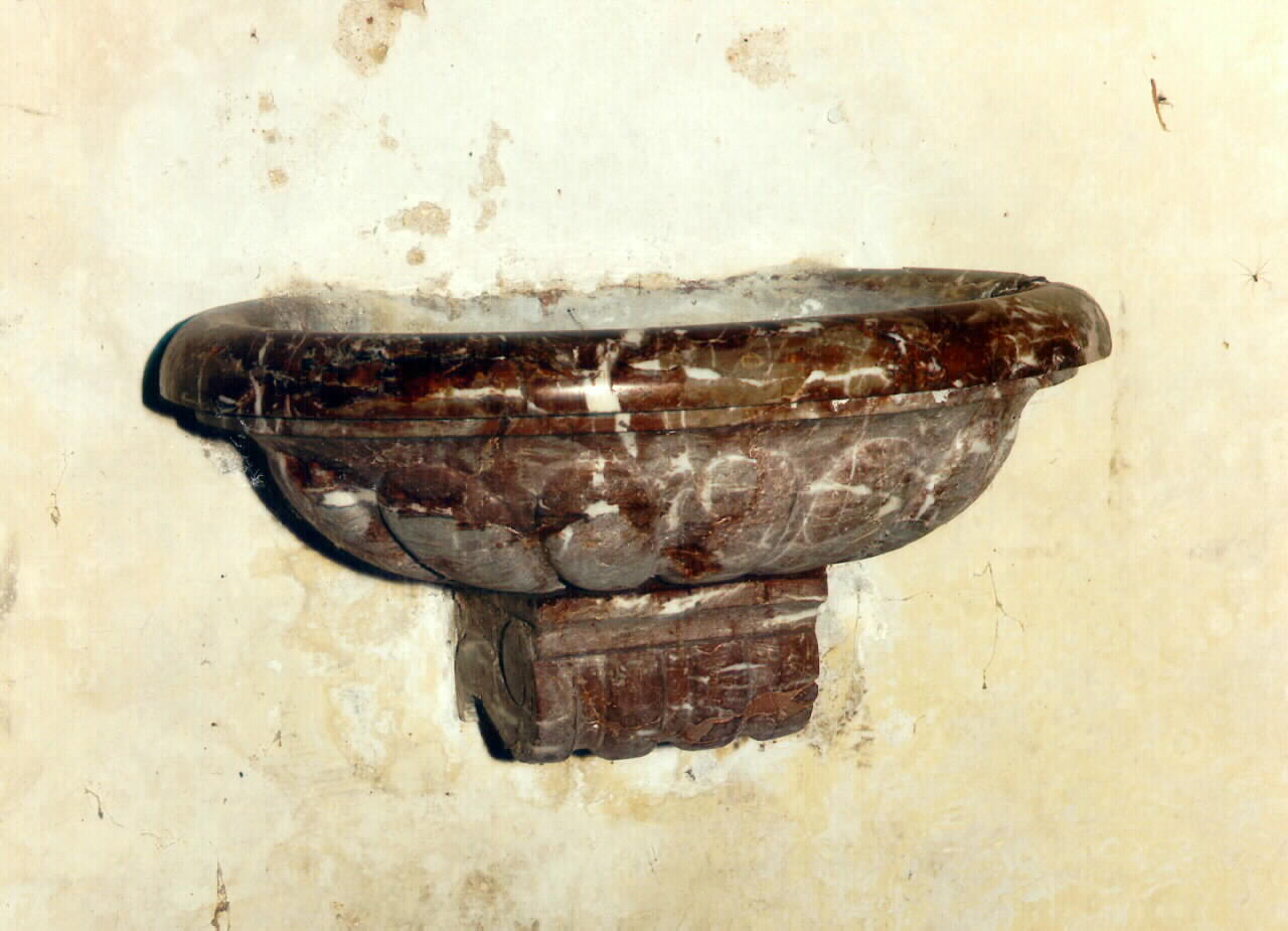 acquasantiera da parete - ambito siciliano (sec. XIX)