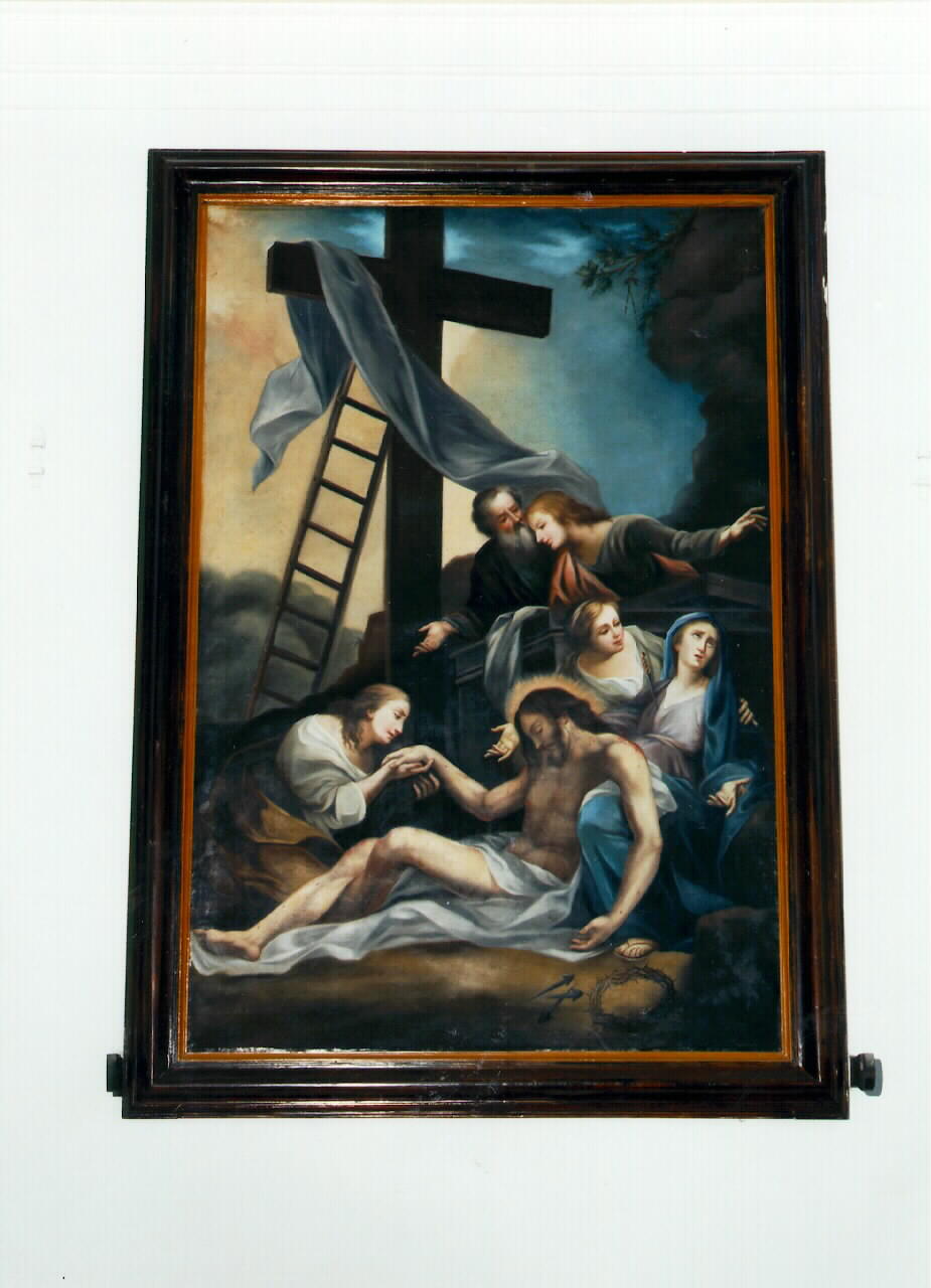 deposizione di Cristo dalla croce (dipinto) - ambito siciliano (sec. XIX)