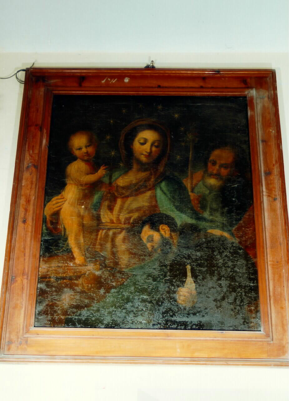 sacra famiglia e San Francesco d'Assisi (dipinto) - ambito siciliano (Seconda metà sec. XVIII)