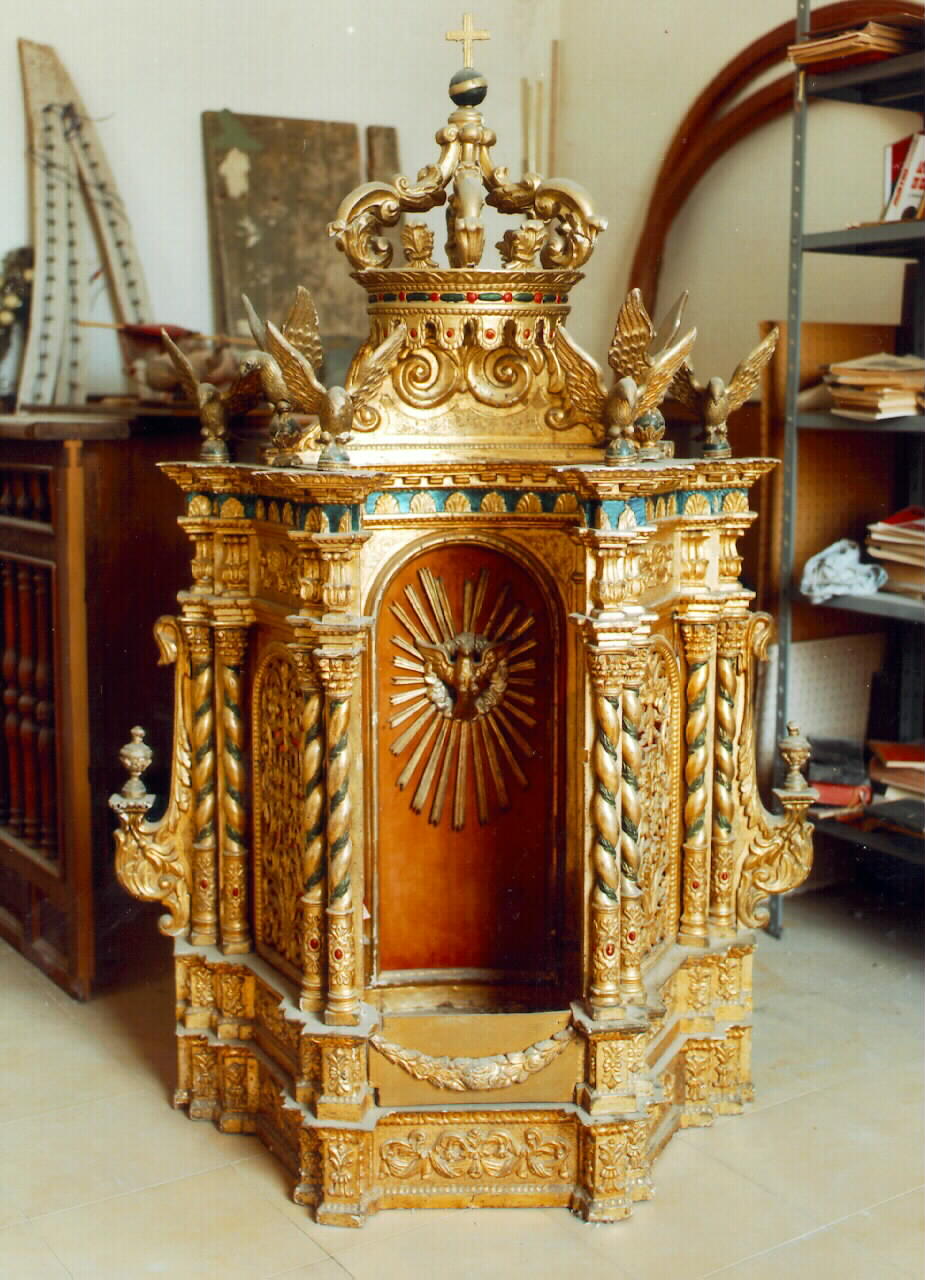 tronetto per esposizione eucaristica - produzione siciliana (Prima metà sec. XIX)