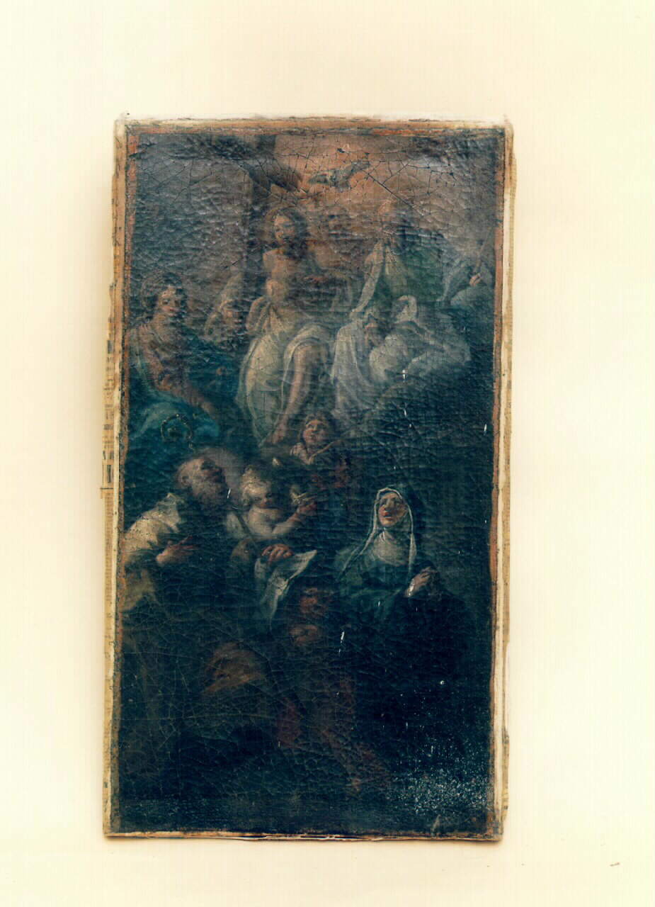 Trinita' e Madonna con San Benedetto e Santa Scolastica (dipinto) - ambito siciliano (sec. XVIII)