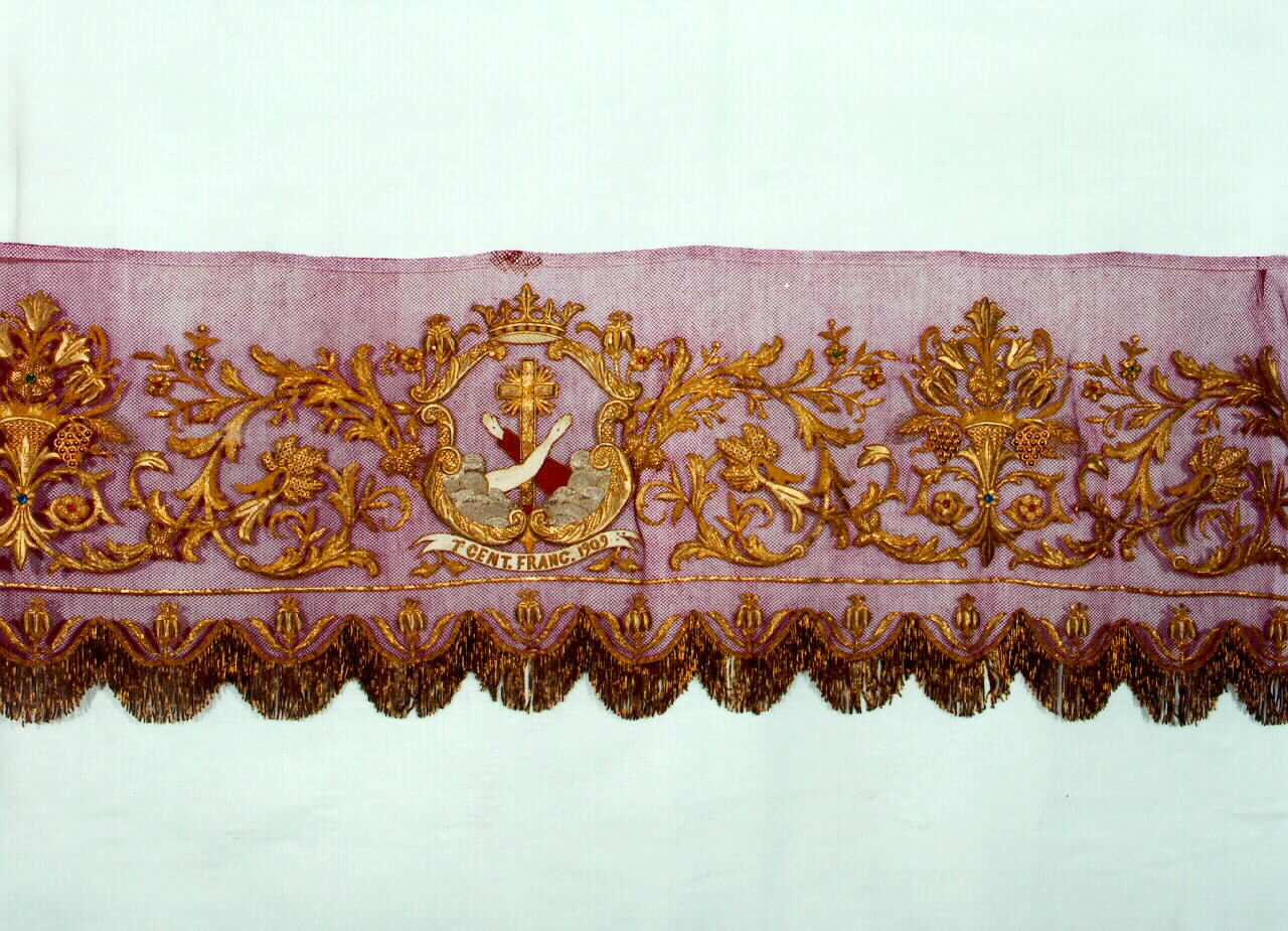 guarnizione di tovaglia d'altare - manifattura siciliana (sec. XX)