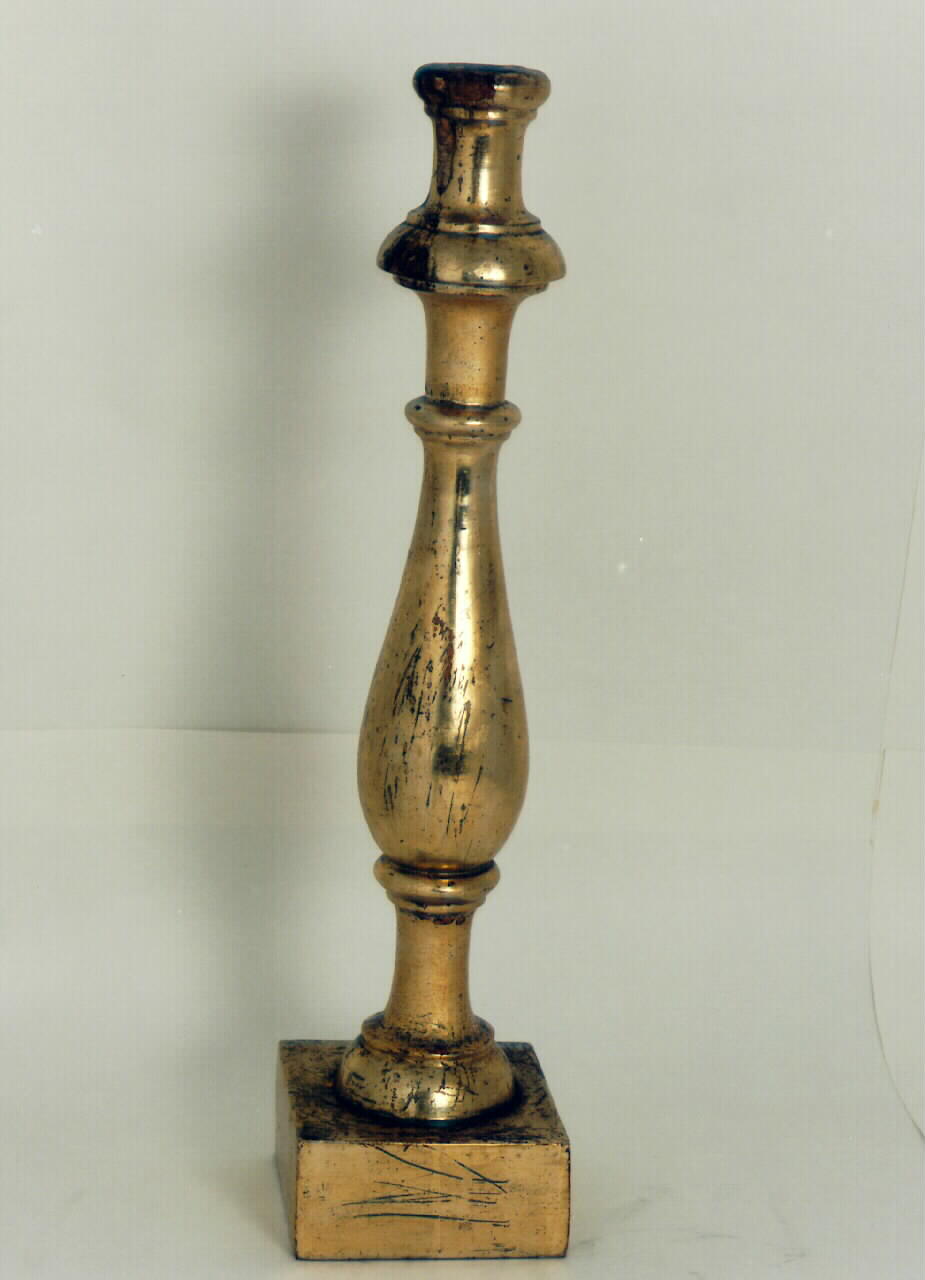 candeliere d'altare, serie - produzione siciliana (fine sec. XIX)