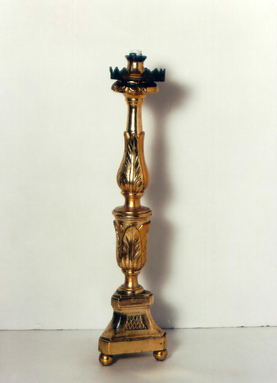 candelabro d'altare, serie - produzione siciliana (Seconda metà sec. XIX)
