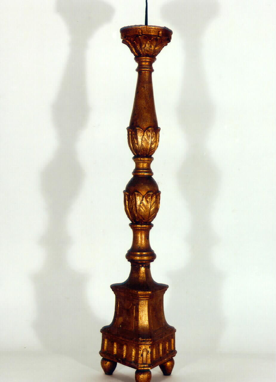 candelabro d'altare, serie - produzione siciliana (Seconda metà sec. XIX)