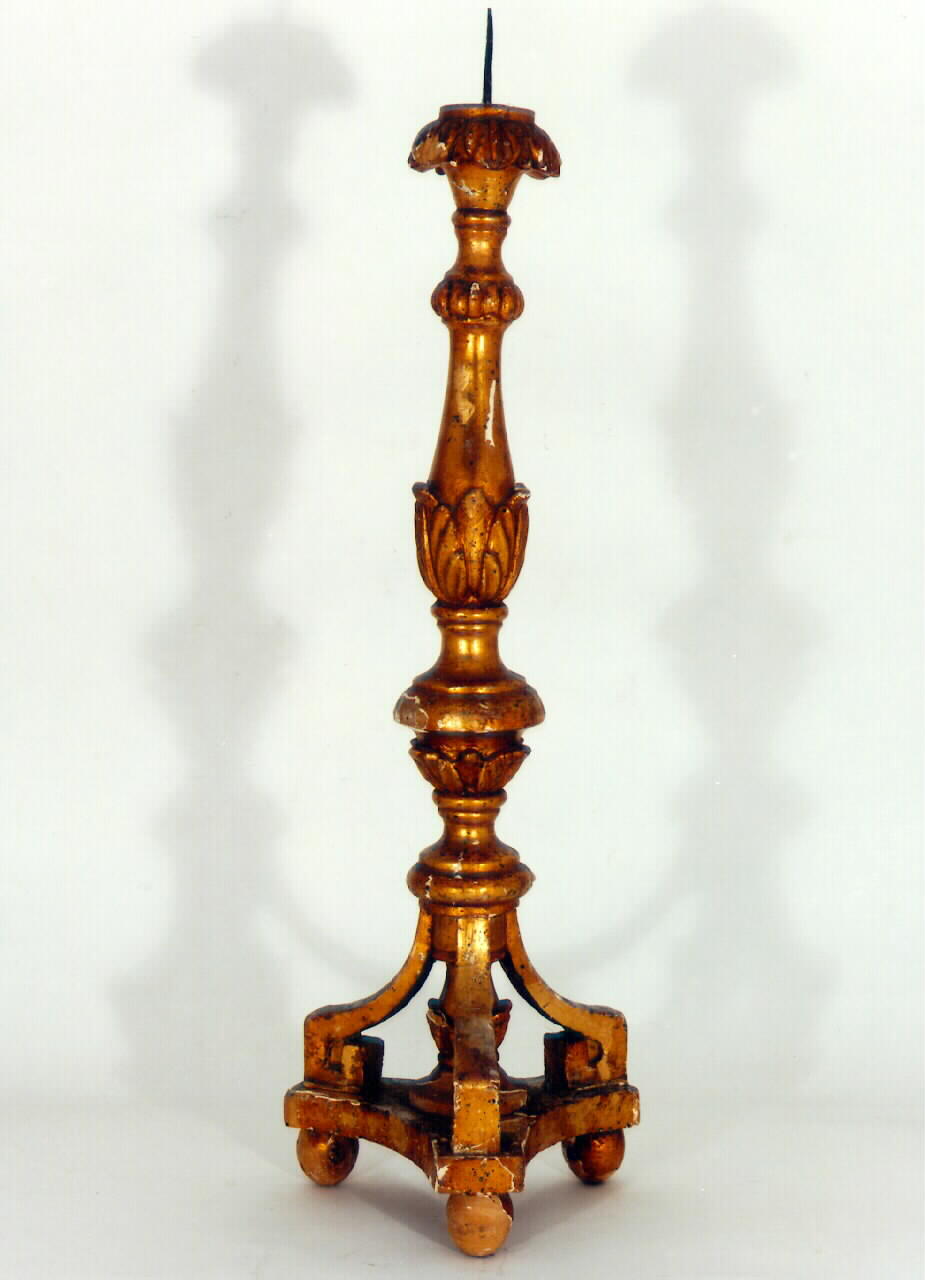 candelabro d'altare, serie - produzione siciliana (Seconda metà sec. XIX)