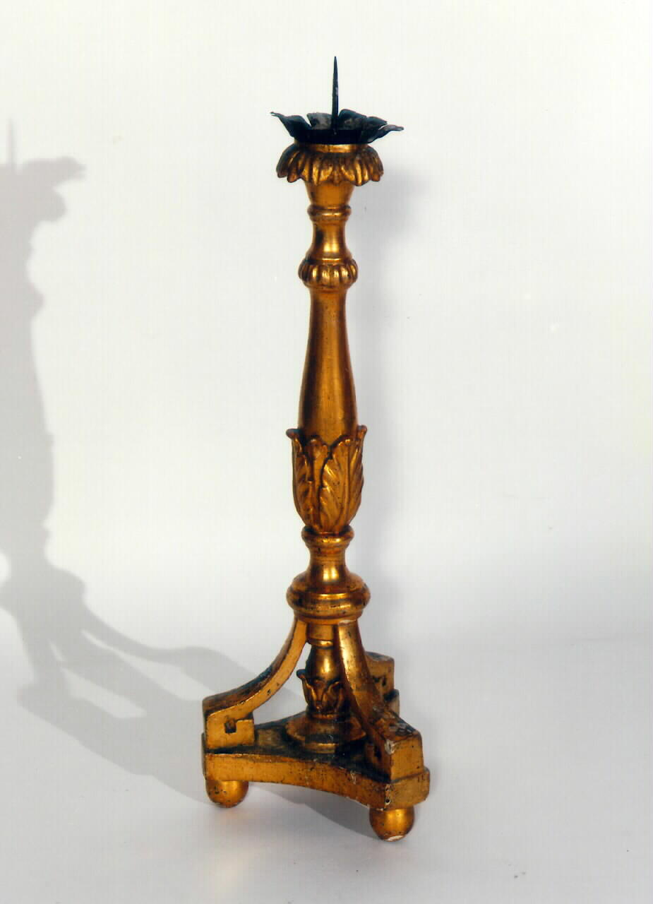 candelabro d'altare, serie - produzione siciliana (Seconda metà sec. XIX)