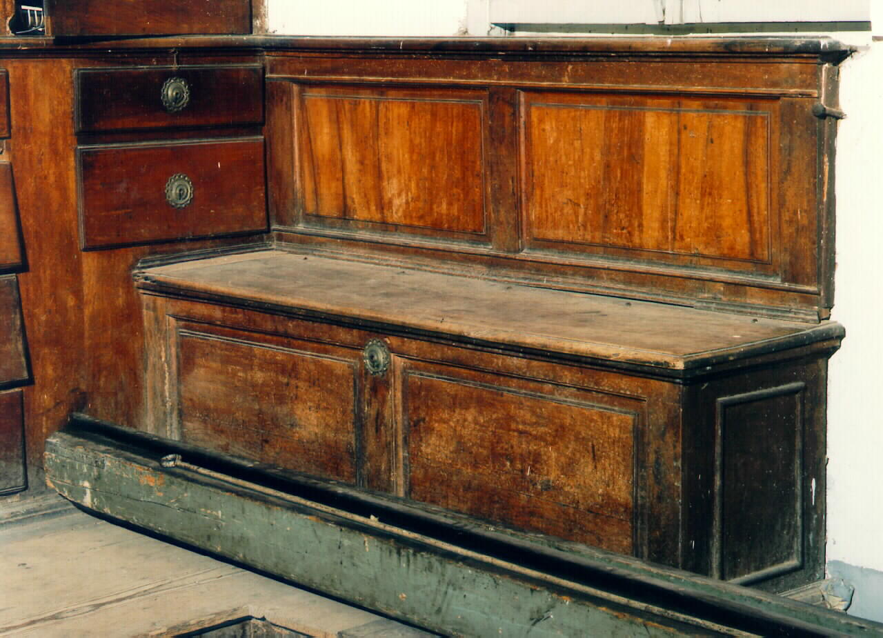 cassapanca, serie - produzione siciliana (Seconda metà sec. XIX)