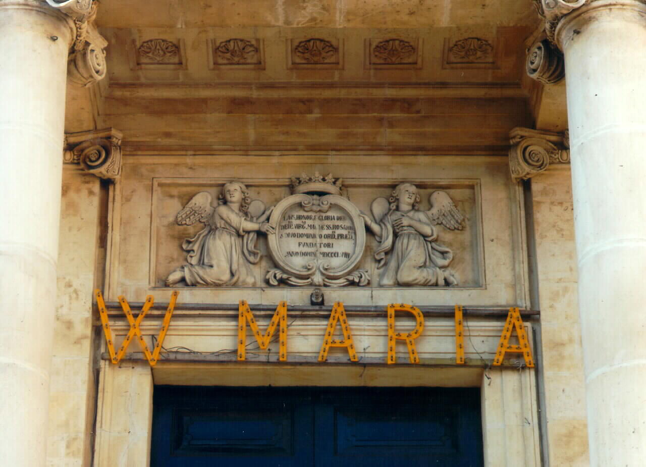 angeli reggicartella (rilievo) - ambito siciliano (sec. XIX)