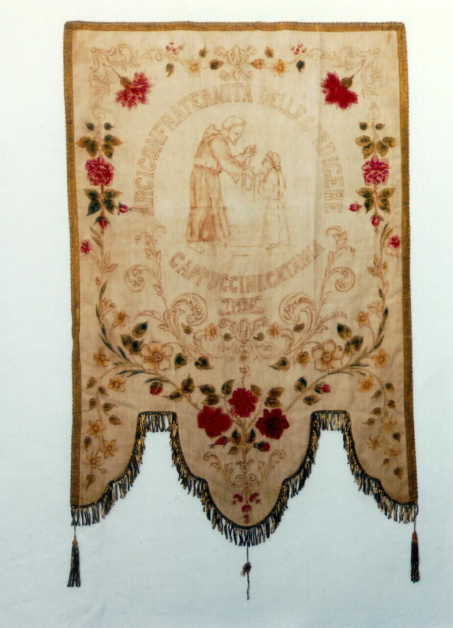 stendardo processionale - manifattura siciliana (sec. XX)