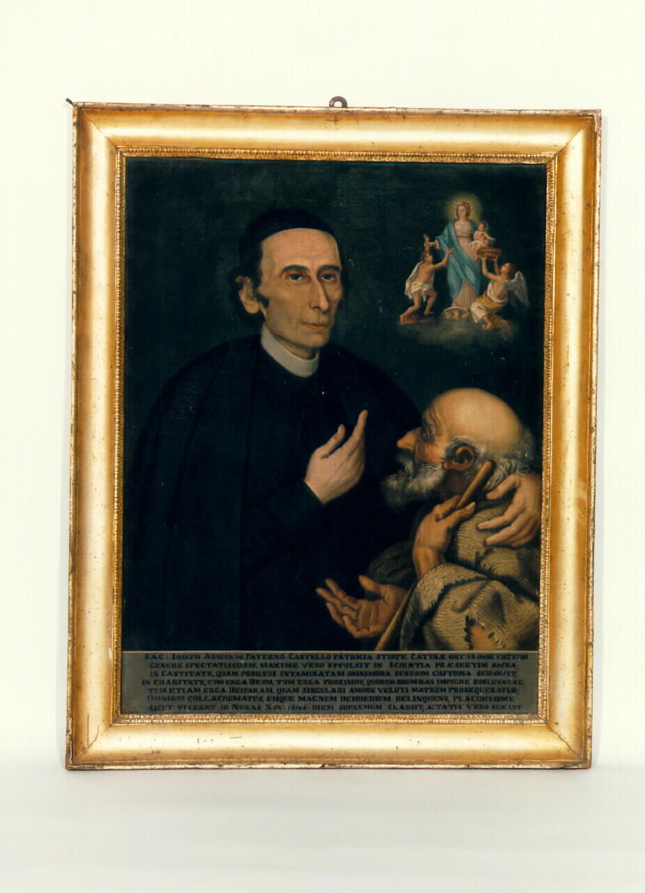 ritratto del sacerdote Giuseppe Asmundo Paterno' Castello (dipinto) - ambito siciliano (sec. XIX)