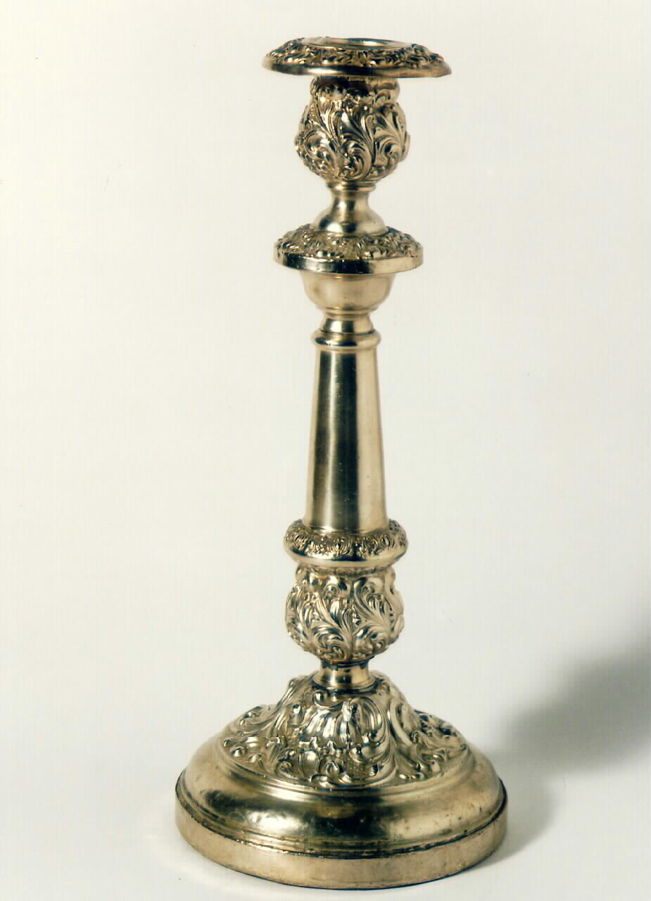 candeliere d'altare, serie - ambito siciliano (inizio sec. XX)