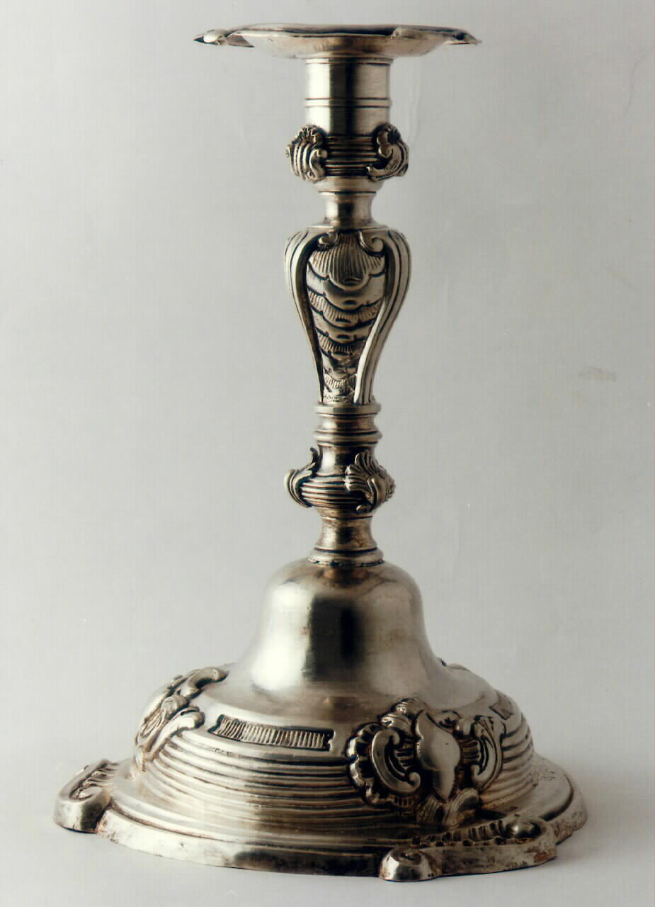 candeliere d'altare, serie - bottega palermitana (sec. XVIII)
