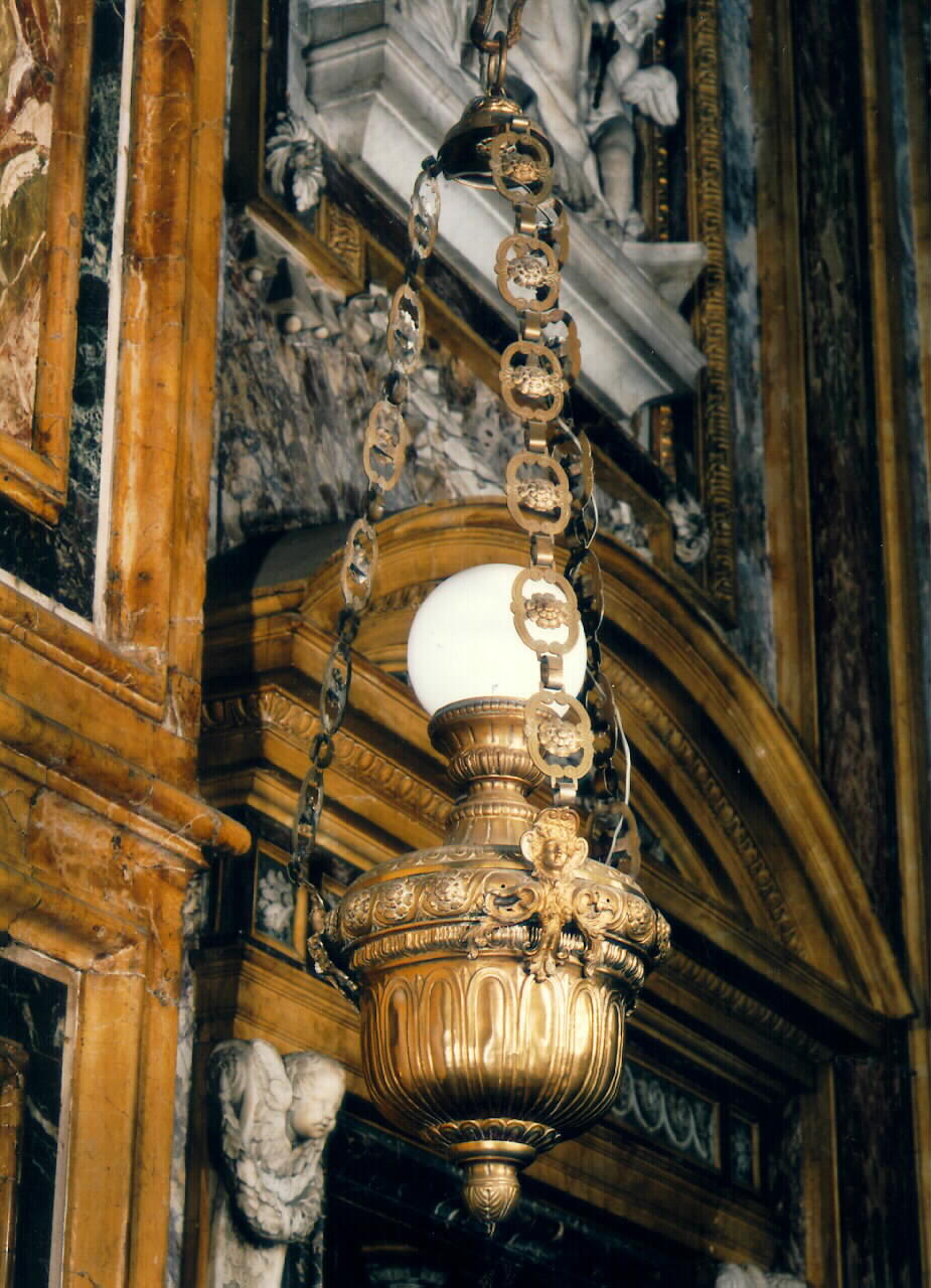 lampada pensile, serie - bottega siciliana (sec. XVIII)