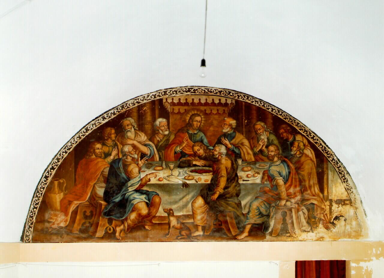 ultima cena (dipinto murale) - ambito siciliano (Seconda metà sec. XVIII)