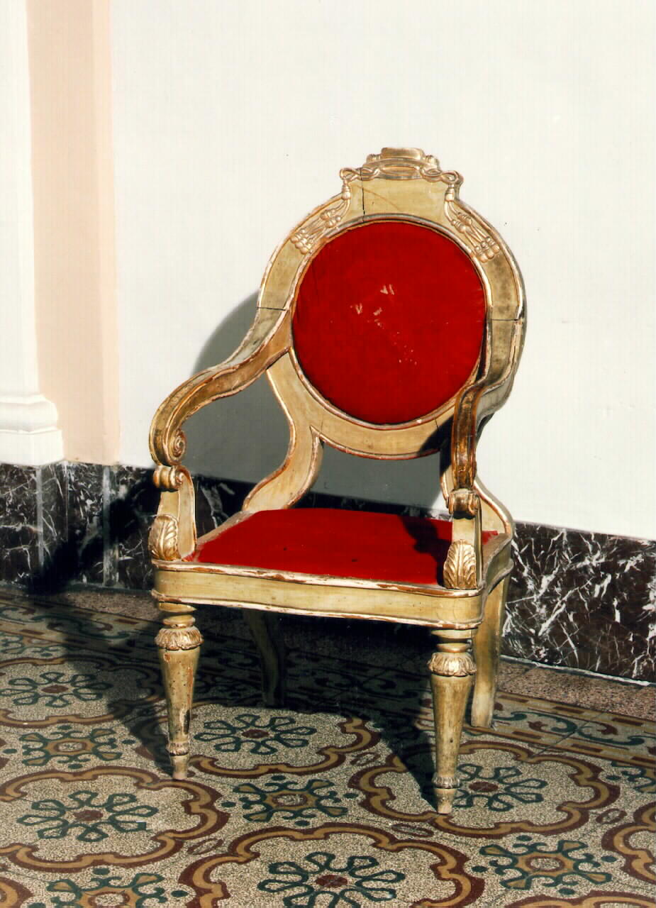 sedia del celebrante - produzione siciliana (fine sec. XIX)
