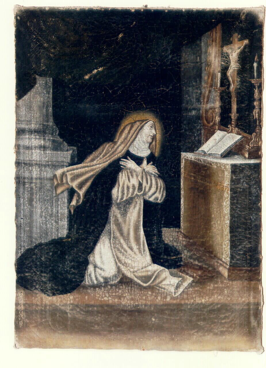 santa domenicana (dipinto) - ambito siciliano (sec. XVII)