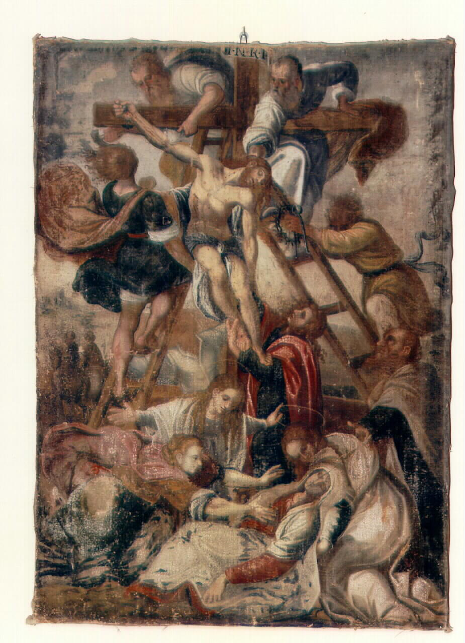 deposizione di Cristo dalla croce (dipinto) - ambito siciliano (Prima metà sec. XVI)