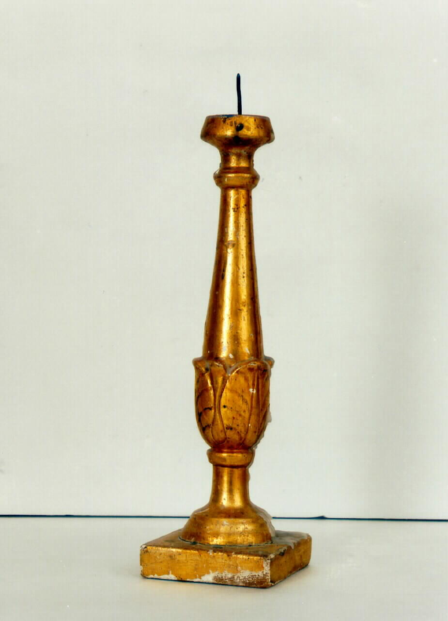candeliere d'altare, serie - produzione siciliana (sec. XIX)