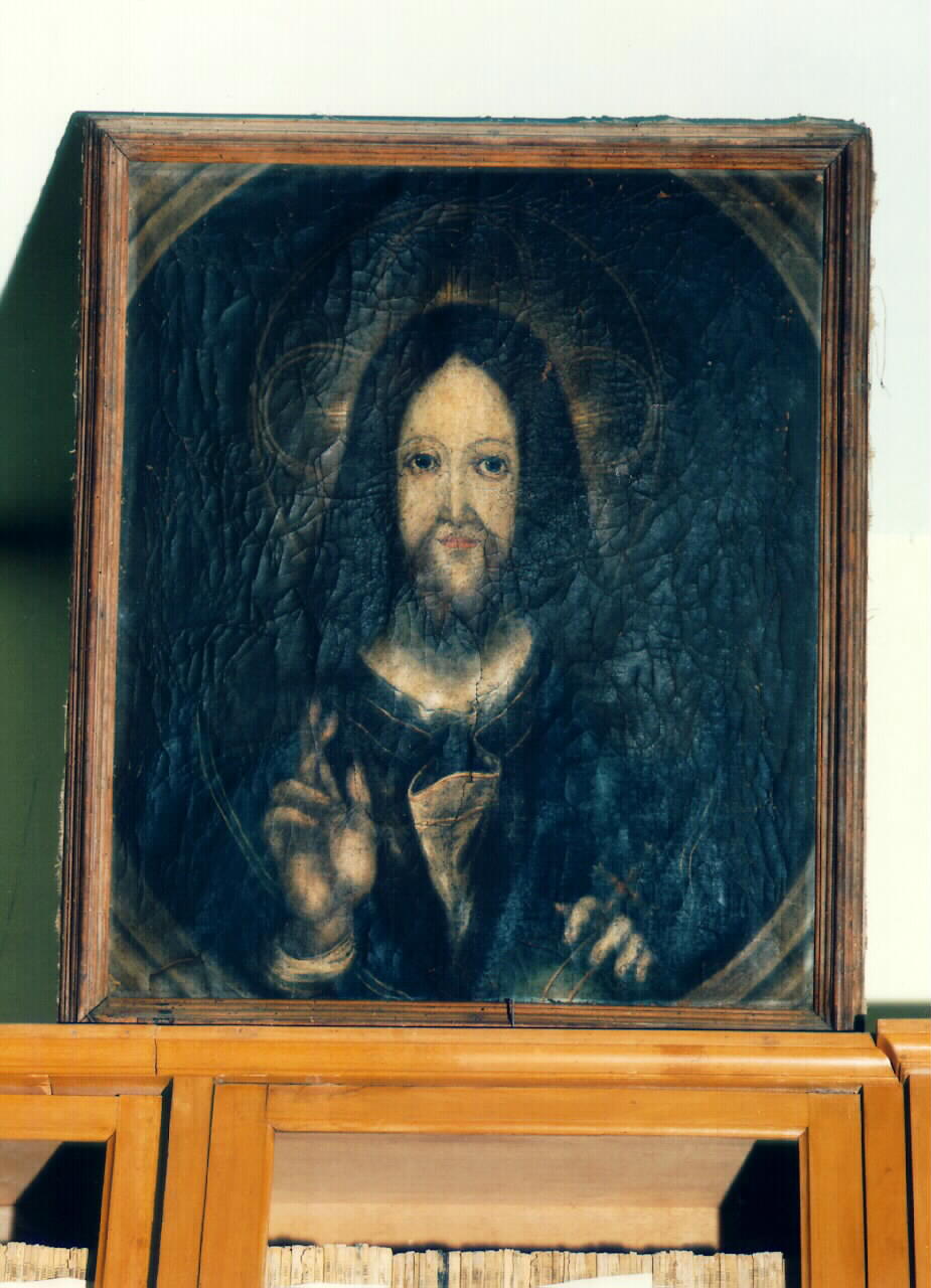 Cristo benedicente (dipinto) - ambito siciliano (sec. XIX)