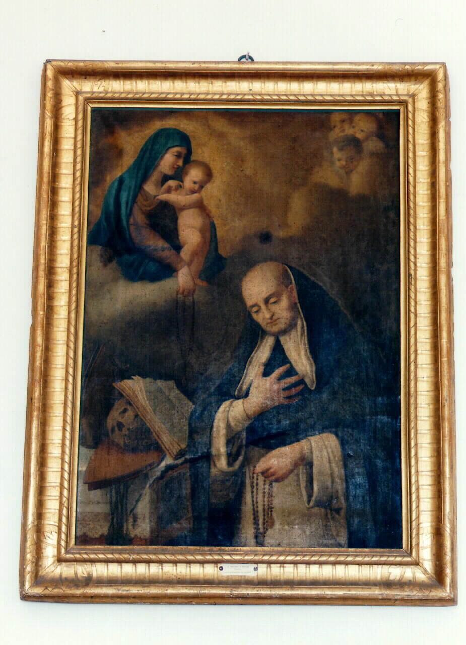 apparizione della Madonna del Rosario al Beato domenicano Francesco De Possadas (dipinto) - ambito siciliano (Seconda metà sec. XVIII)