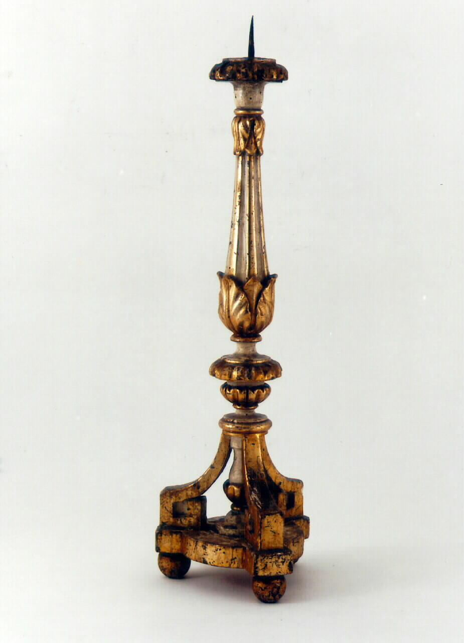 candelabro d'altare, serie - produzione siciliana (Seconda metà sec. XIX)