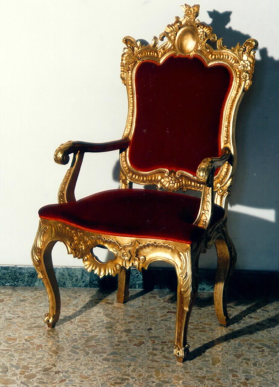 sedia del celebrante - produzione siciliana (Seconda metà sec. XIX)