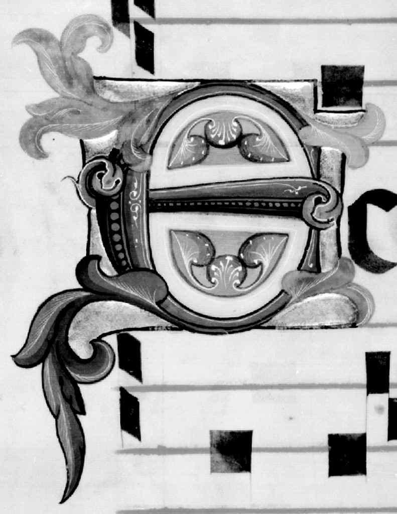 lettera E (miniatura) di Simone Camaldolese (e aiuti) (sec. XIV, sec. XIV, sec. XIV)